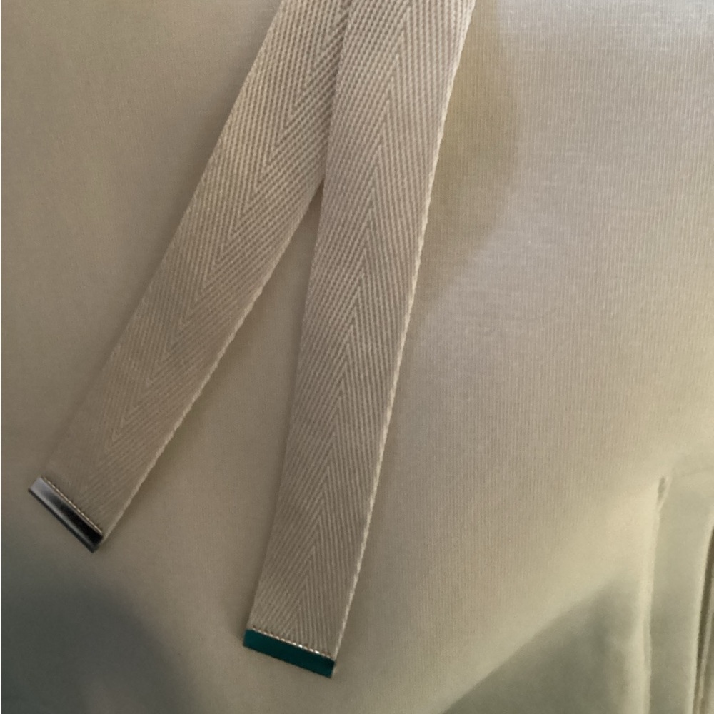 SCUBA KNIT BANANA REPUBLIC NWT MULTI SEASON HOODIE POCKETS CREAM WHITE MEDIUM - Picture 7 of 14